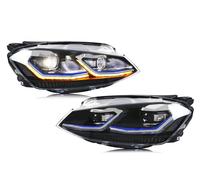 LKRGBXA Faros Delanteros Faros LED Para VW Para Golf 7 MK7 VII 2013-2017 Conjunto Luces Delanteras Con Intermitentes Secuenciales. No Apto Para Modelos Para GTI Ni Xenón Faro Principale Fari