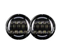 LKRGBXA Faros Delanteros Para Jeep Para Wrangler JK LJ TJ Para CJ-8 Para CJ-7 Faros Delanteros LED Redondos 7 Pulgadas DRL Hi Lo Beam Coche Todoterreno Negro Faro Principale Fari(Headlight 2pcs F)