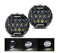 LKRGBXA Faros Delanteros Para Suzuki Para Samurai Para SJ410 Faros Delanteros LED Redondos De 7 Pulgadas DRL Hi Lo Beam Para Accesorios Coche Todoterreno Negros Faro Principale Fari(Headlight 2pcs D)