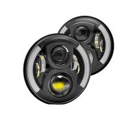 LKRGBXA Faros Delanteros Para Suzuki Para Samurai Para SJ410 Faros Delanteros LED Redondos De 7 Pulgadas DRL Hi Lo Beam Para Accesorios Coche Todoterreno Negros Faro Principale Fari(Headlight 2pcs E)
