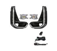 LKRGBXA Faros Delanteros Para Toyota Para Hilux Para Revo Led DRL Lámpara Antiniebla Luz Circulación Diurna Parachoques Conducción Impermeable Interruptor Faro Principale Fari(Black DRL Fog Yellow)