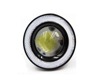 LKRGBXA Luces Antiniebla Coche Faros Antiniebla LED De 2,5 Pulgadas Con Aro Halo Tipo ojos Ángel 12 V Para Coche Modificado, Proyector COB, Luz Diurna Faros Antiniebla(Blue-1pcs)