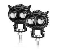 LKRGBXA Motocicleta Faro Luz LED Trabajo Motocicleta Faro Antiniebla Amarillo Blanco 25W 12V 24V Foco Para Coche Camión Para Todoterreno Para SUV Barco 2Piezas