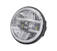 LKRGBXA Motocicleta Faro Para Touring Para Softail Para Heritage Para Street Para Glide Para Road Universal 5,75/7 Pulgadas 90W Faro Led Motocicleta Proyector(5.75 inch Silver)