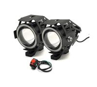 LKRGBXA Motocicleta Faro Para Z650 Para Z900 Z800 Para NINJA 250 300R Z250 125W Faro Motocicleta 3000LM Luz Cruce Flash U7 LED Auxiliar(Two pieces of green)