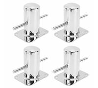 LKRPOUTYR 4 Piezas de Cabos de Amarre en Cruz de Acero Inoxidable 316, Cabos Marinos para Barco con Base de 120 x 90 mm, Ideales para Yates y Amarre Seguro.