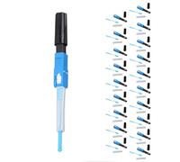 LKRPOUTYR Conector de fusión de fibra óptica SC UPC de 20 piezas, conector rápido de modo único de fusión en caliente, núcleo de cerámica de triple anillo con cubierta antipolvo, para