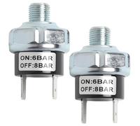 LKRXW 2 Piezas Interruptor de Presión para Compresor de Aire 6-8 Bar Presostato para Bomba Aire 1/8"-28 BSPT Interruptores Control Válvula Compresores Automático CC 12V 24V CA 220V
