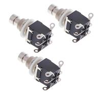 LKRXW 3 Piezas DPDT 6 Pines Interruptor de Pedal de Efecto Guitarra Stomp True Bypass Pie de Caja Momentáneo Pulsador Botón Efectos Pedal Switch Metal Presionar AC 250V/3A 125V/6A