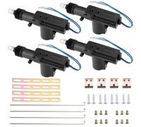 LKRXW 4 Piezas Actuadores de Cerradura de Puerta 12V Cierre Centralizado Coche Actuador de Cerraduras de Puertas Sistema de Bloqueo Central Serrure Entrada Universal 2 Hilos