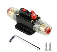 LKRXW 80A Disyuntor para Coche DC 12V-48V Interruptor de Circuito Reinicio Manual Portafusibles en Línea Protección del Sistema Audio Disyuntor para Automóvil Solar Bloque Fusibles