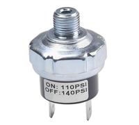 LKRXW Interruptor de Presión para Compresor de Aire 110-140 PSI Presostato para Bomba Aire 1/8" NPT Interruptores Control Válvula Compresores Automático Protección CC 12V 24V CA 220V