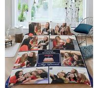 LKSCUDIY Funda nordica Personalizada Foto Juego de edredón Personalizado con múltiples Fotos/Texto impresión y 2 Fundas de Almohada,edredon Cama Personalizado para cumpleaños,pareja-7Fotos