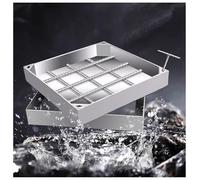 LKSGJSNB Cubiertas para tanque séptico, cubierta de tanque séptico empotrable con marco, diseño invisible de ajuste al ras para patio, tapa de inspección de metal resistente (8 cm, 70 x 70 cm)