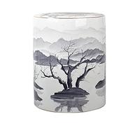 LKSGJSNB Taburete de Tambor de cerámica con Paisaje Pintado a Mano, Taburete de tocador clásico cilíndrico, Taburete de Entrada Retro Creativo. (Color : E)(E)