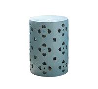 LKSGJSNB Taburete de Tambor de cerámica con patrón de Hoja de Arce Hueca de Estilo Chino Nuevo Rural, Taburete Antiguo, Muelle de Tambor Bordado. (Color Azul)(Blue)