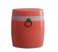 LKSGJSNB Taburete de Tambor Redondo de cerámica, Taburete de Piano de Muelle Bordado, Adornos de cerámica Retro, Nuevo Muelle de Porcelana de Colores de Estilo Chino. (Color : F)(E)