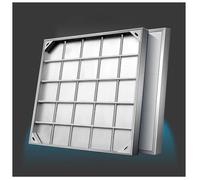 LKSGJSNB Tapa y Base de alcantarillado cuadradas empotradas de Acero Inoxidable, Tapa de Registro y Marco de Acero Inoxidable(5cm,50 * 50cm/19.6 * 19.6in)