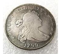 LKTingBax 1799 Rare Liberty Morgan Dollars réplica de Moneda Antigua de Medio dólar, Moneda Antigua Estadounidense Americana, Hobo sin Circular, níquel EE. UU.