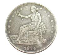 LKTingBax 1874 - Monedas de níquel conmemorativas de monedas de un dólar estadounidense, moneda de níquel para papá, amigos, marido, para hacer la vida más fácil