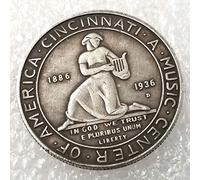 LKTingBax 1936 Liberty Monedas estadounidenses de medio dólar - CINCINNATI conmemorativas moneda de moneda de níquel hobo para papá/novios/marido haciendo la vida más fácil