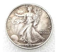 LKTingBax Moneda de medio dólar Walking Liberty de 1920, latón chapado en plata, conmemorativa, 1 onza, 30,61 mm, grado: sin circular, clasificada por LKTingBax