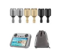 LKTOP 3 pares de palos de control remoto Mini 3/Mini 3 Pro/Mini 4 Pro/Air 3/Air 2S/Mavic 3/Mavic 3 Pro/Mavic 3 Classic para DJI RC/RC2 Joystick Rocker Accesorios de repuesto (gris, dorado, negro)