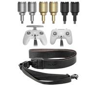 LKTOP Correa para el cuello + joysticks para DJI Avata/Avata 2/FPV Drone, unidad de aire O3, 50-63 pulgadas, cordón ajustable de piel sintética de repuesto para mando a distancia DJI FPV, accesorios 3