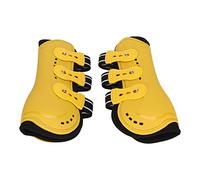 LKUREASDR 2 Pares de Botas para tendones de Caballo, Botas Abiertas en la Parte Delantera, Ajustables y Transpirables, Ideales para Entrenamiento, Salto y equitación, con Orificios de (Metro)