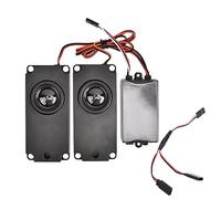 LKUREASDR Simulador de Sonido del Motor con Grupo de Acoplamiento del Acelerador para Coche Modelo RC 1/10, de Doble Amplificador y Doble Altavoz con Control de Volumen, 10 Sonidos