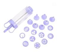 Lkvent Decoración de Pasteles Herramienta for Decorar Pasteles con 7 boquillas y 10 moldes for Galletas, Prensa Reutilizable for Cocina, hogar y repostería. Durable