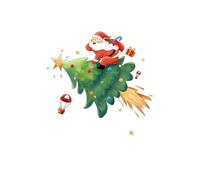 Lkvent Decoraciones de Ventanas Pegatinas Removibles de Doble Cara for decoración navideña de Ventanas, diseño de Papá Noel y árbol de Navidad, for Decorar el hogar. Invierno(2XL)