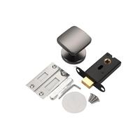 Lkvent manilla puerta Cerraduras de puerta invisibles, perilla de puerta Interior, manija de puerta de un solo lado, Hardware for sala de estar, dormitorio, sin llave interior(Grey)