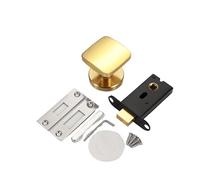 Lkvent manilla puerta Cerraduras de puerta invisibles, perilla de puerta Interior, manija de puerta de un solo lado, Hardware for sala de estar, dormitorio, sin llave interior(Gold)