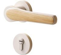 Lkvent manilla puerta Manijas de puerta, pomos de puerta interiores, puertas de privacidad, cerraduras de palanca for dormitorio, baño, resistente, blanco interior(Silent Model)