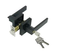 Lkvent manilla puerta Palancas de puerta de entrada con cerradura y llave, conjunto combinado de cerradura, manijas de puerta de entrada for oficina y puerta principal interior