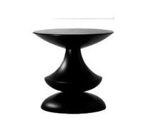 Lkvent Mesa de Centro Mesa Auxiliar Moderna Redonda, Mesa de Centro, mesita de Noche for Espacios pequeños, Uso Interior y Exterior, decoración for el hogar, fácil Montaje pequeña(Noir)