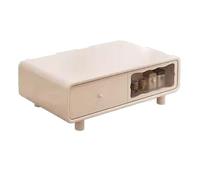 Lkvent Mesa de Centro Mesa de Centro Estilo Crema, pequeña Mesa Auxiliar de pie, Adecuada for Sala de Estar, Dormitorio, Estudio. Necesita ensamblarse. pequeña(1.3m)
