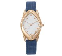 Lkvent Reloj Inteligente Reloj de Cuarzo de Cuero for Mujer, Correa de Cuero, analógico, Esfera Blanca, Reloj de Pulsera de Moda Premium, Regalo Elegante. Deportivo(BLU)