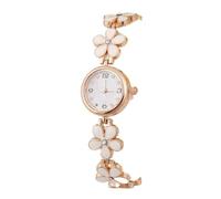 Lkvent Reloj Inteligente Reloj de Pulsera for Mujer, de Moda, Resistente al Agua, de Cuarzo, con Forma de Flor, Esfera Digital con Escala de Diamantes de imitación for Uso Diario. Deportivo(Weiß)