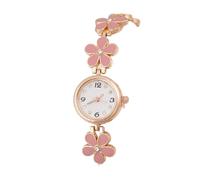 Lkvent Reloj Inteligente Reloj de Pulsera for Mujer, de Moda, Resistente al Agua, de Cuarzo, con Forma de Flor, Esfera Digital con Escala de Diamantes de imitación for Uso Diario. Deportivo(Rose)