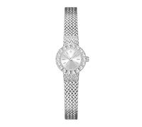 Lkvent Reloj Inteligente Reloj Retro con Forma de Oreja de Trigo, pequeño Reloj de Cuarzo, Sencillo, Resistente al Agua, Correa de Malla de Acero Inoxidable, for Mujer. Deportivo(Silver)
