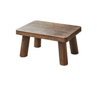 Lkvent Taburete Taburete de Madera for Mesa de Centro, Silla portátil for Cambiar Zapatos, reposapiés Auxiliar de Altura for Sala de Estar y Cocina, Multiusos Plegable(Bruin)