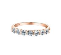 LKVGA Anillos de boda de compromiso con banda de diamantes for joyería de mujer(Rose Gold,0.7 CARAT (TOTAL)_6)