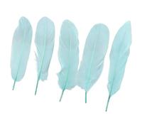 LKXHarleya 100 Plumas Decorativas, 15-20 cm, Plumas de Ganso Naturales para atrapasueños, Bodas, Fiestas y Manualidades en casa, Verde Menta