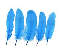 LKXHarleya 100 Plumas Decorativas de Ganso Natural de 15-20 cm Plumas para Atrapasueños, Bodas, Fiestas, Manualidades, Azul