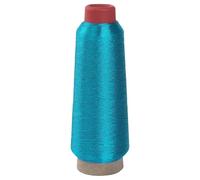 LKXHarleya 3300 Yardas de Hilo de poliéster, Hilo metálico para Coser suéteres de Punto y Ganchillo, Turquesa Brillante