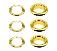 LKXHarleya 50 Juegos de Ojales Redondos de Metal de 3 mm con arandela para Zapatos, Ropa, Bolsos, Lonas, Cortinas y Manualidades (Dorado).