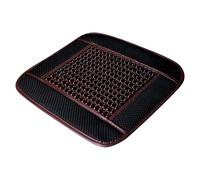 LKXHarleya Alfombrilla Transpirable para Auto, cojín de Asiento de Cuentas de Madera para camioneta, para Las Cuatro Estaciones, Color Rojo Vino