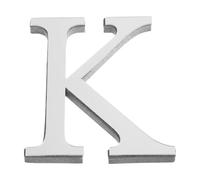 LKXHarleya - Calcomanías de pared acrílicas autoadhesivas con letras del alfabeto, 15 cm, 3D, efecto espejo, para decoración del hogar (plata, K)
